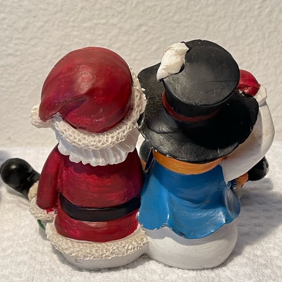 Holiday Christmas Santa/Snowman & Snowman/Penguin Spring Legged Shelf Sitter - Picture 5 of 9